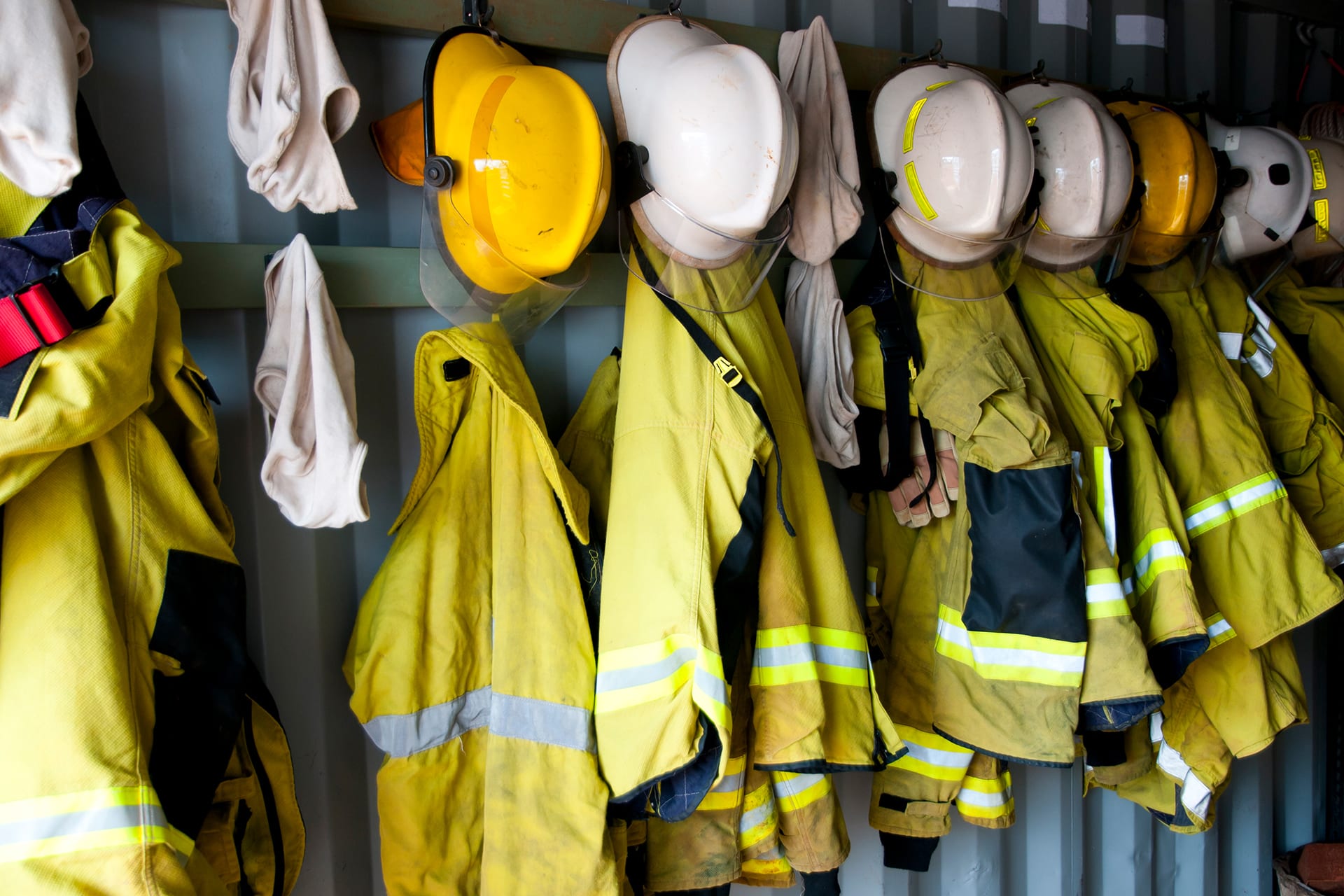 Firefighter Jackets and Helmets